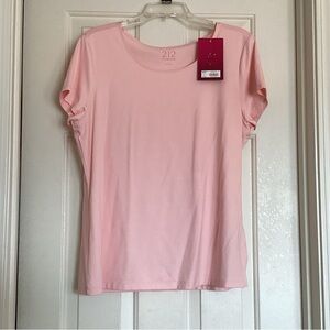 212 Collection Light Pink Short Sleeve Crewneck Tee NWT